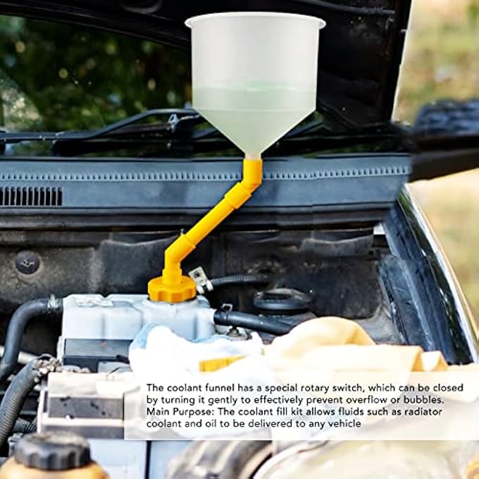 Sorandy RADIATOR COOLANT FILLING FUNNEL KIT SPILL PROOF UNIVERSAL FILL KIT FOR CAR ENGINE MAINTENANCE - Image 5